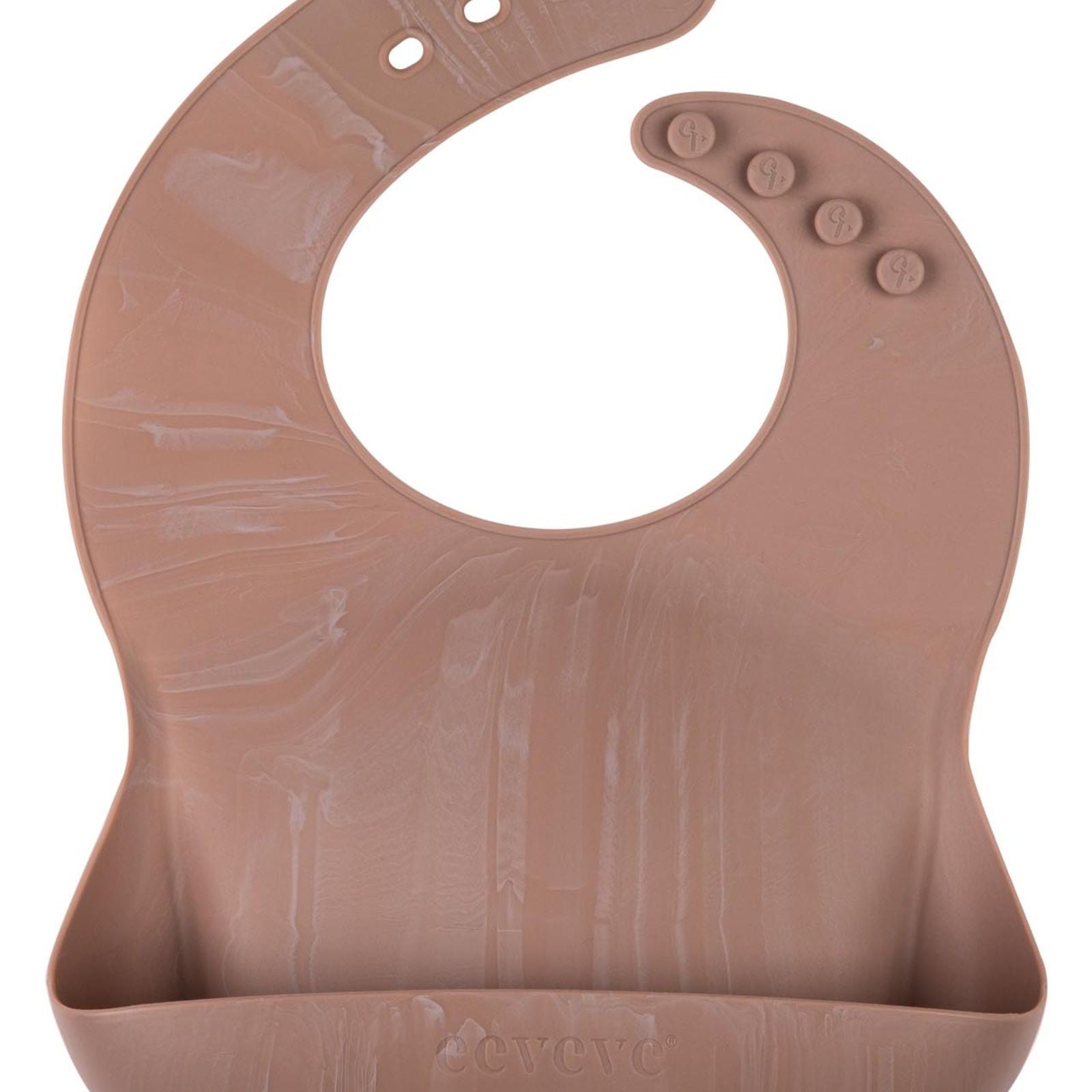 bavoir silicone marbre rose poudré