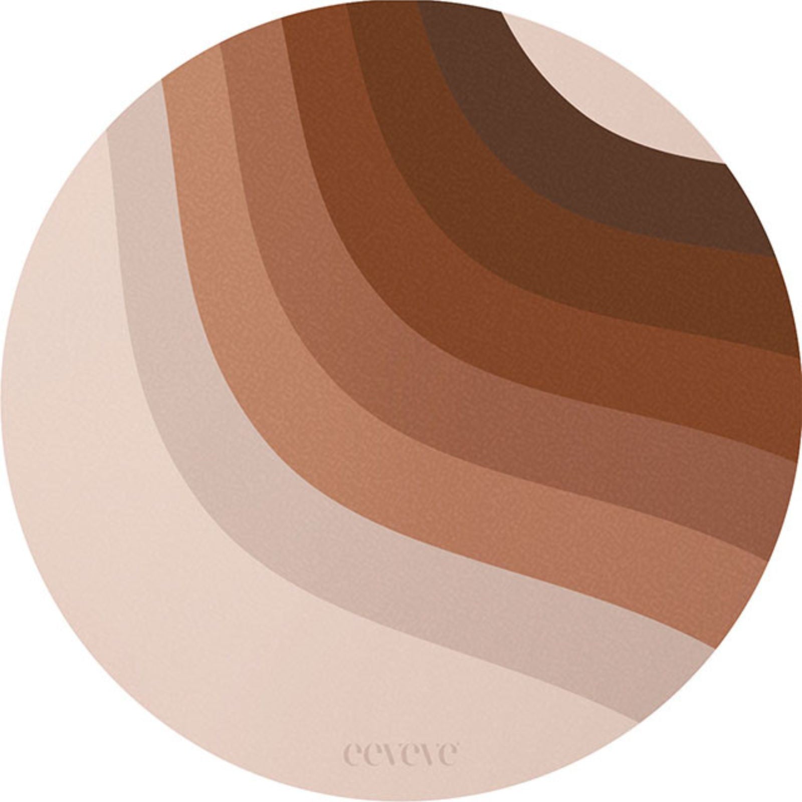 dessous de verre ligne retro brun