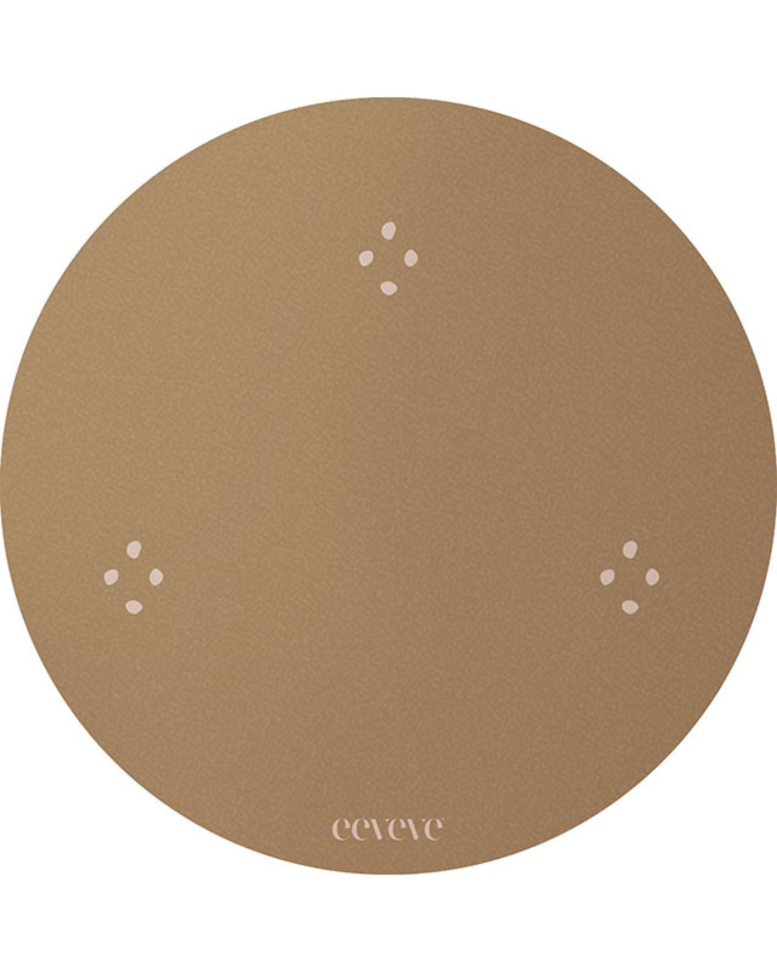 dessous de verre à pois beige