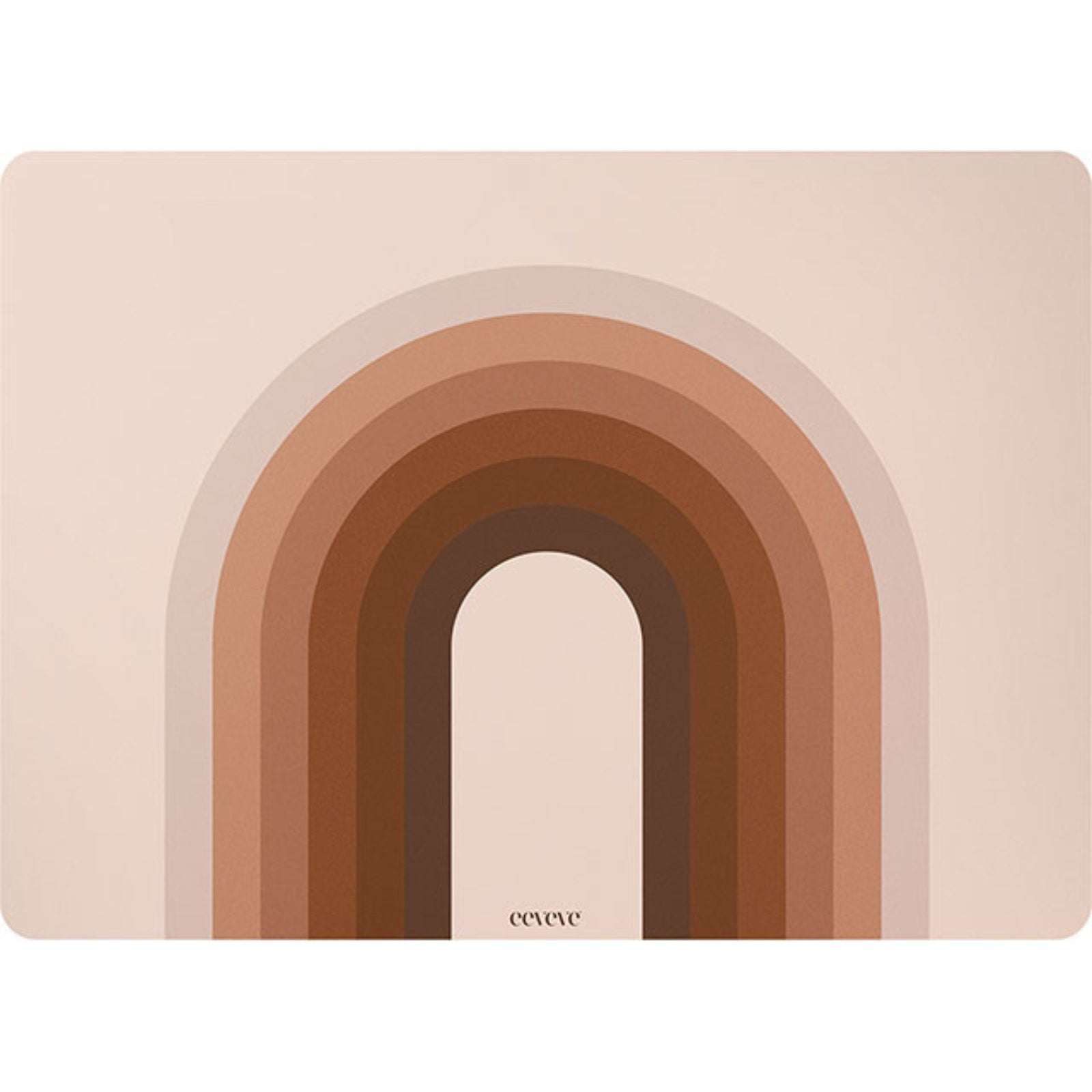 set de table lignes retro brun