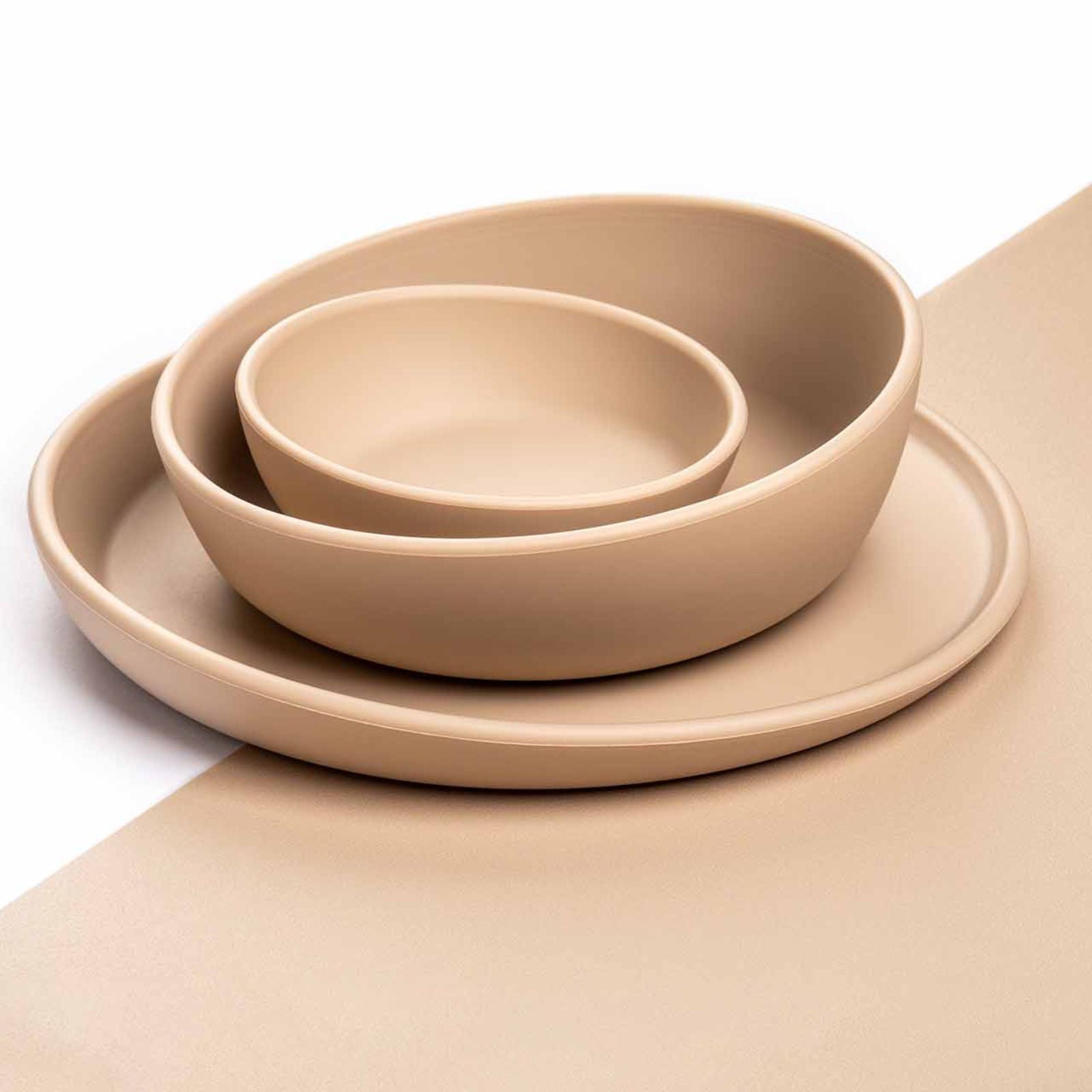 set vaisselle enfant mocha beige