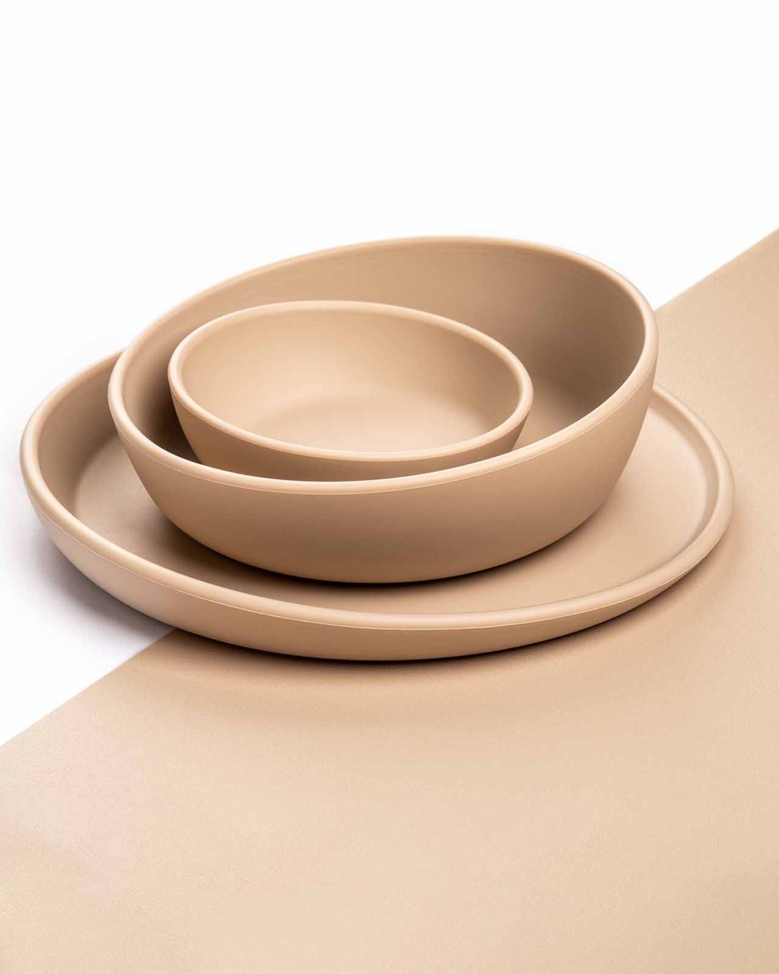 set vaisselle enfant mocha beige