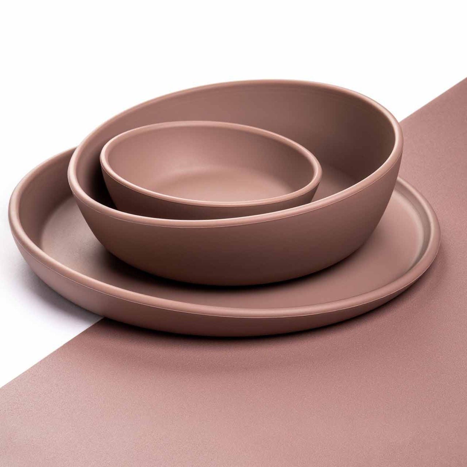 set vaisselle enfant rose