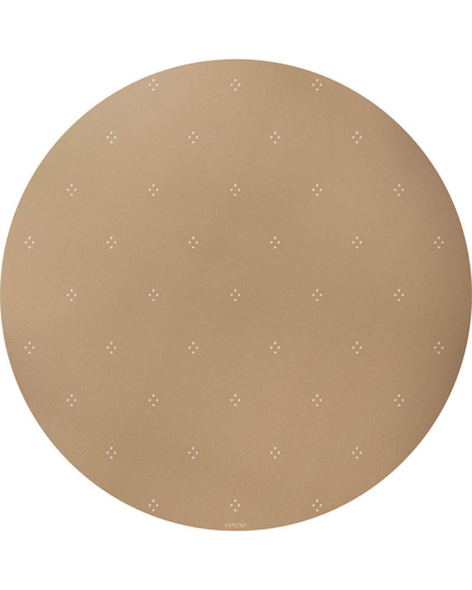 tapis de sol à pois beige