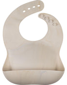 bavoir silicone marbre automne beige