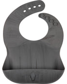 bavoir silicone marbre gris foncé
