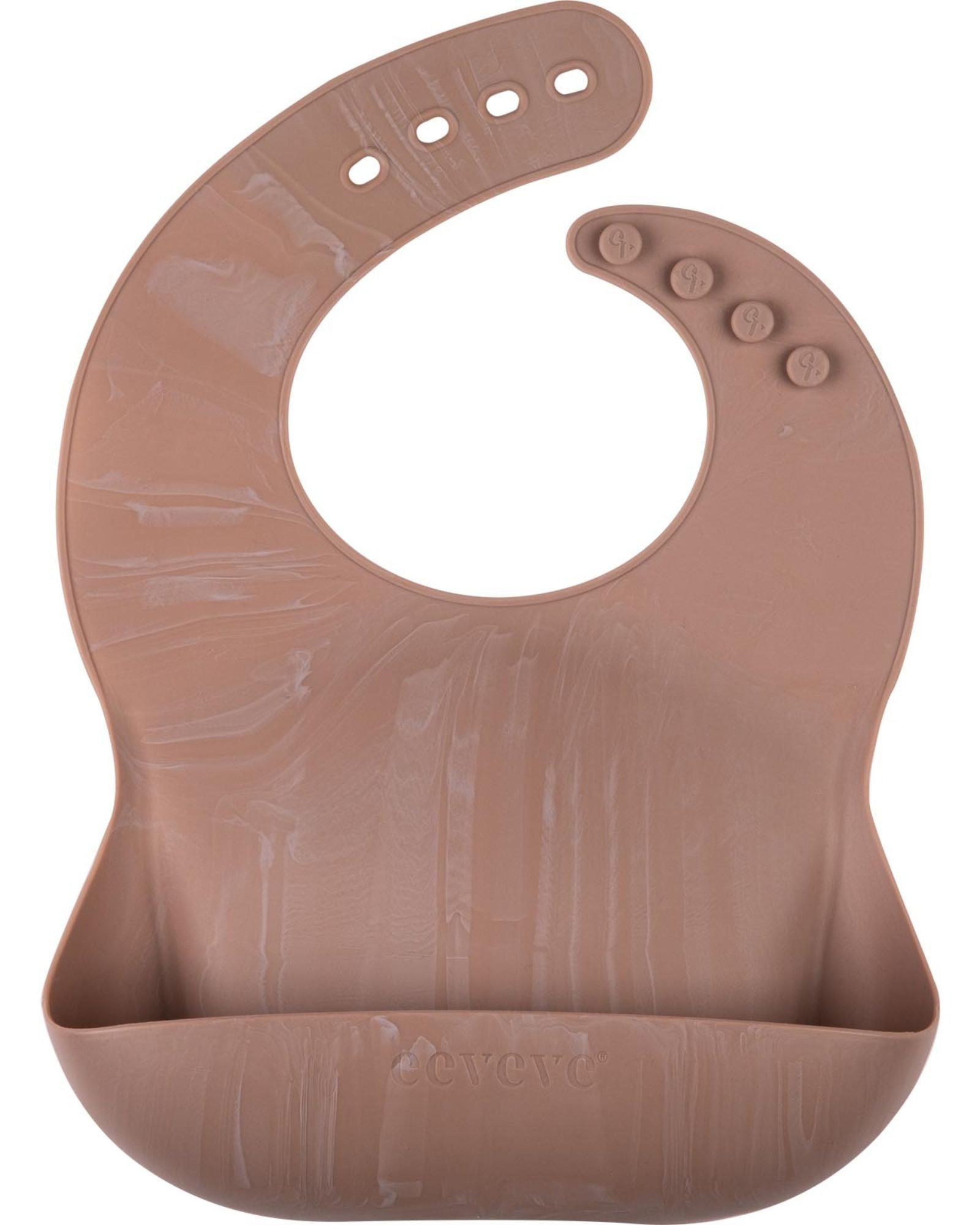 bavoir silicone marbre rose poudré
